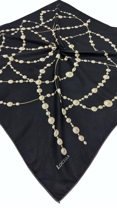 Locella Soft Pamuk Eşarp Siyah