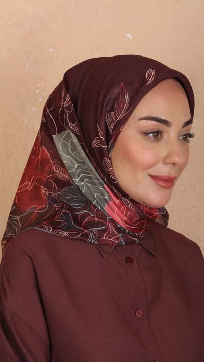 Locella Soft Pamuk Eşarp Bordo