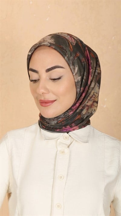 Locella Soft Pamuk Eşarp Haki