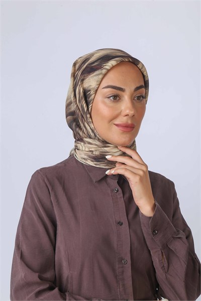 Locella Soft Pamuk Eşarp Koyu Kahve