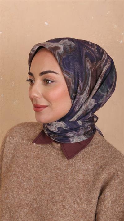 Locella Soft Pamuk Eşarp Mor