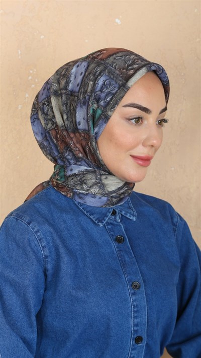 Locella Soft Pamuk Eşarp Lacivert