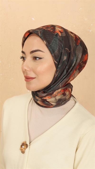 Locella Soft Pamuk Eşarp Kahve