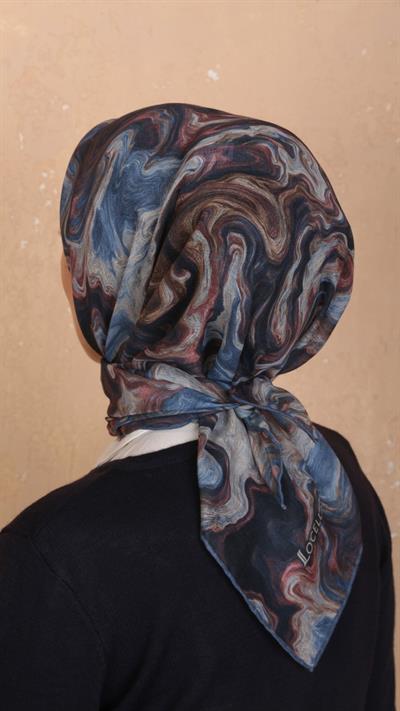 Locella Soft Pamuk Eşarp Mavi