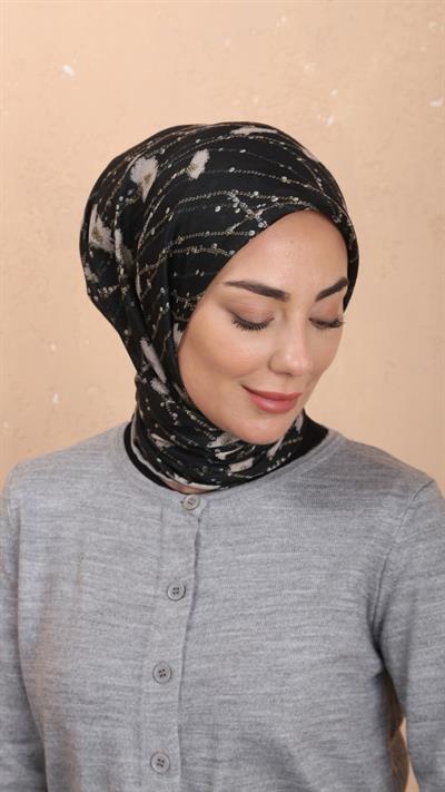 Locella Soft Pamuk Eşarp Siyah