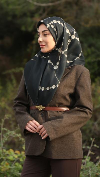 Locella Soft Pamuk Eşarp Siyah