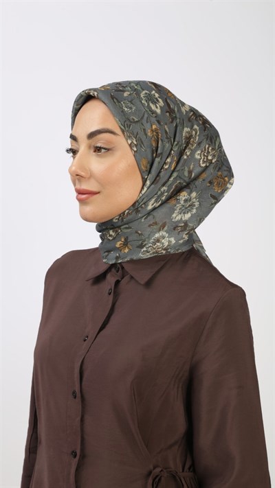 Locella Soft Pamuk Eşarp Gri