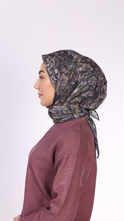 Locella Soft Pamuk Eşarp Lacivert