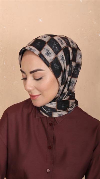 Locella Soft Pamuk Eşarp Siyah