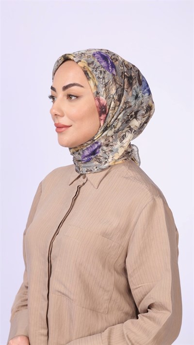Locella Soft Pamuk Eşarp Gri