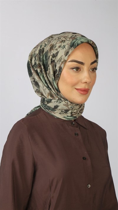 Locella Soft Pamuk Eşarp Koyu Bej