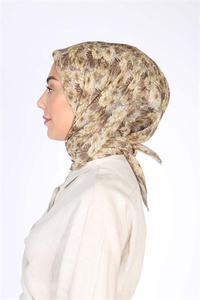 Locella Soft Pamuk Eşarp Yağ Yeşili