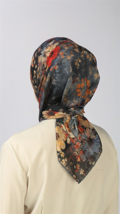Locella Soft Pamuk Eşarp Lacivert