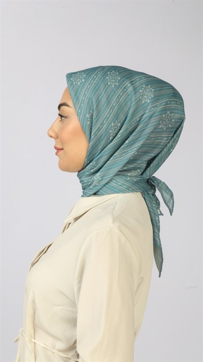 Locella Soft Pamuk Eşarp Turkuaz