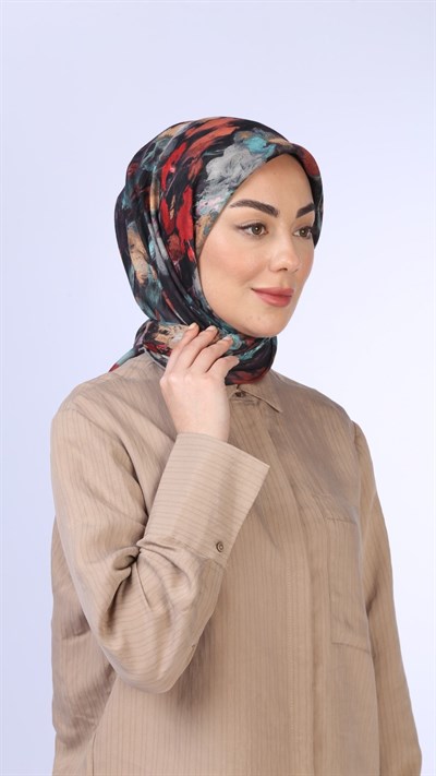 Locella Soft Pamuk Eşarp Siyah