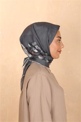 Locella Soft Pamuk Eşarp-Antrasit