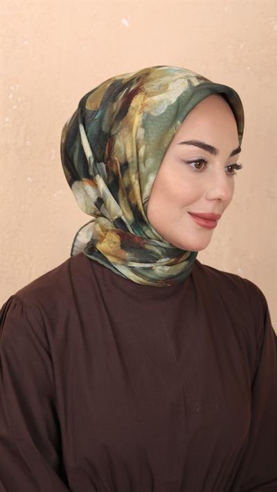 Locella Soft Pamuk Eşarp Yeşil