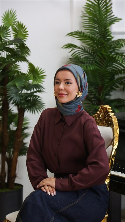 Locella Soft Pamuk Eşarp Mavi