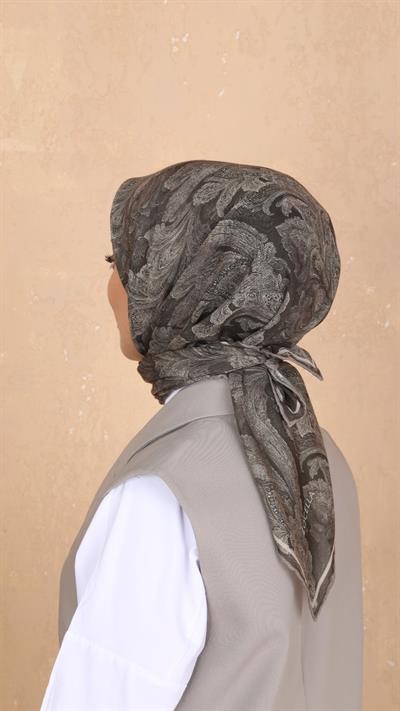 Locella Soft Pamuk Eşarp Haki Yeşil-1