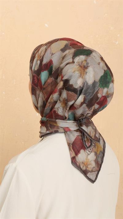 Locella Soft Pamuk Eşarp Kahve