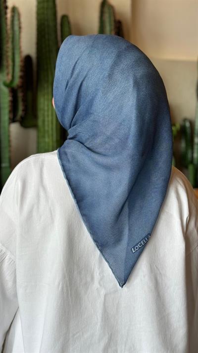 Locella Soft Pamuk Eşarp Açık Mavi-6
