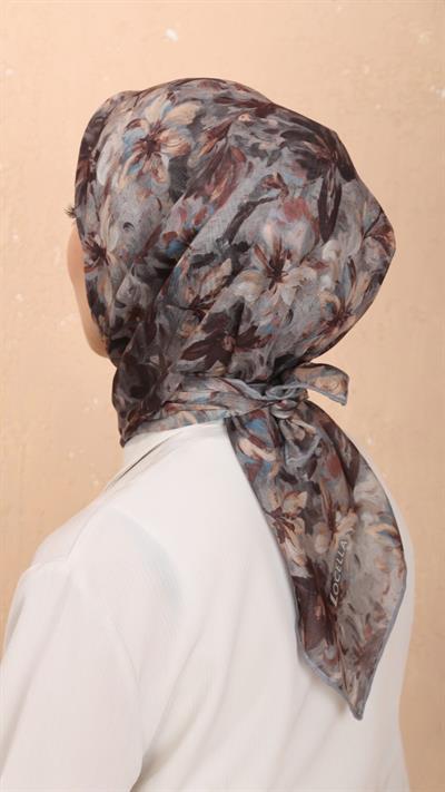 Locella Soft Pamuk Eşarp Gri