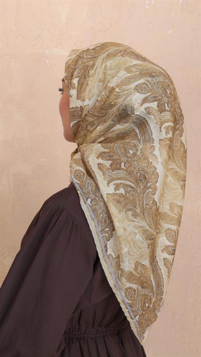 Locella Soft Pamuk Eşarp Sarı-12