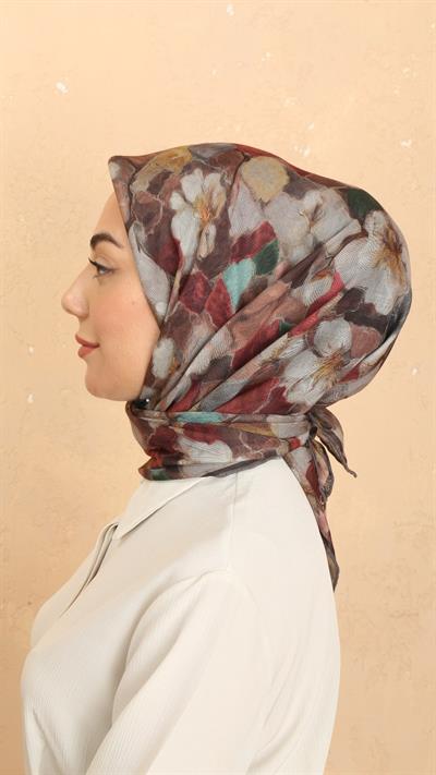 Locella Soft Pamuk Eşarp Kahve