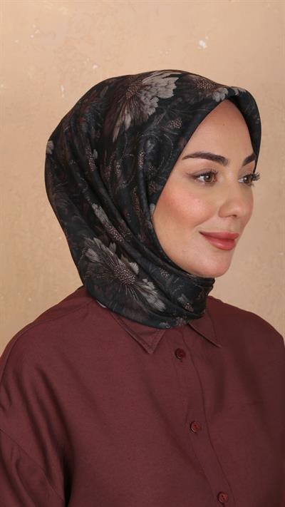 Locella Soft Pamuk Eşarp Siyah