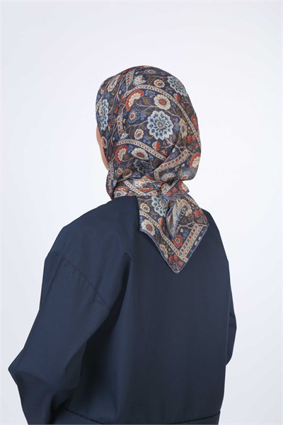 Locella Soft Pamuk Eşarp Lacivert