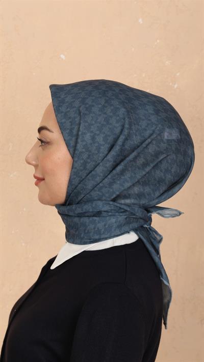Locella Soft Pamuk Eşarp Deniz Mavi
