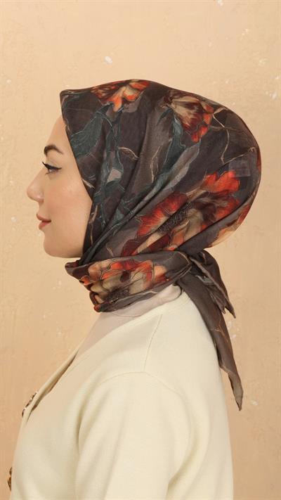 Locella Soft Pamuk Eşarp Kahve