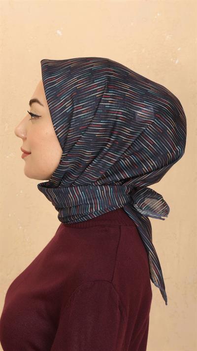 Locella Soft Pamuk Eşarp Lacivert