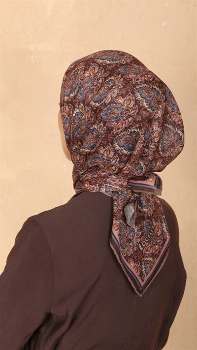 Locella Soft Pamuk Eşarp Kahve