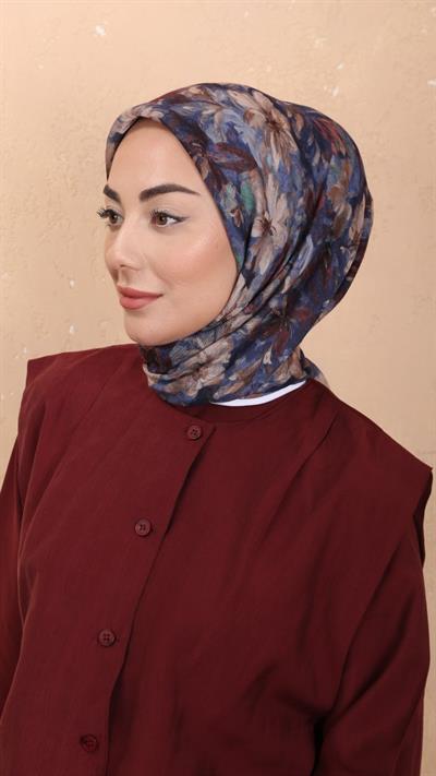 Locella Soft Pamuk Eşarp Lacivert