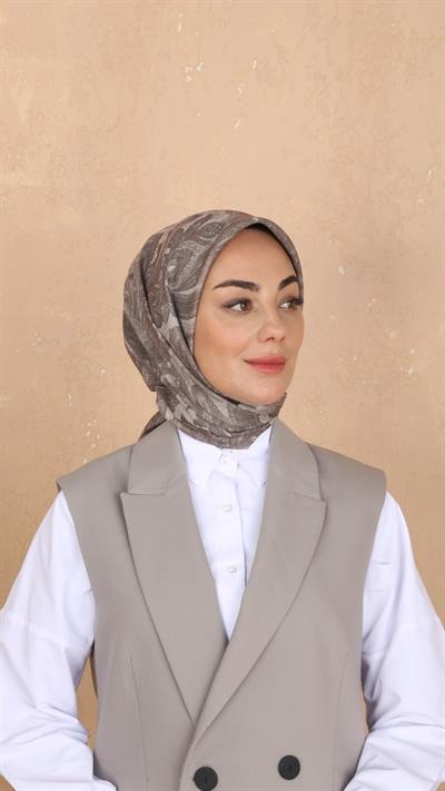 Locella Soft Pamuk Eşarp Vizon-11