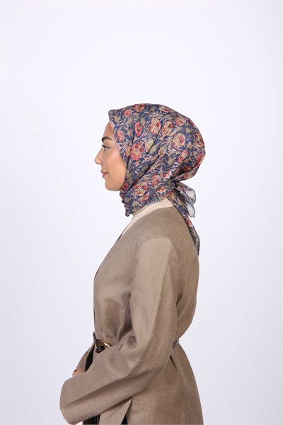 Locella Soft Pamuk Eşarp Lacivert