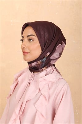 Locella Soft Pamuk Eşarp-Mürdüm