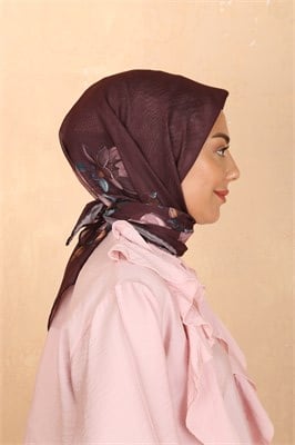 Locella Soft Pamuk Eşarp-Mürdüm