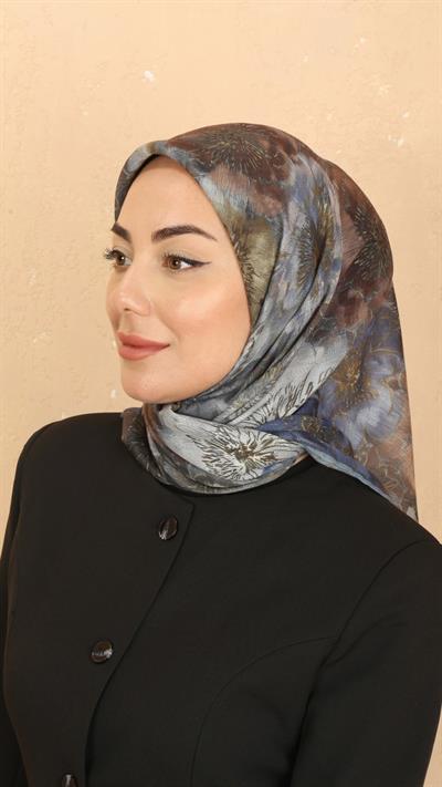 Locella Soft Pamuk Eşarp Mavi