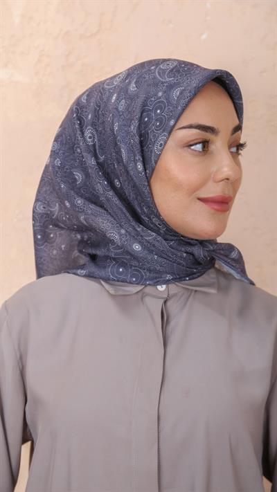 Locella Soft Pamuk Eşarp Koyu Gri-3