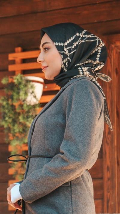 Locella Soft Pamuk Eşarp Siyah