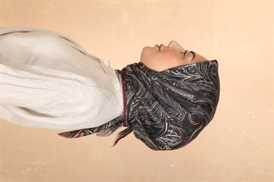 Locella Soft Pamuk Eşarp Siyah Kırmızı