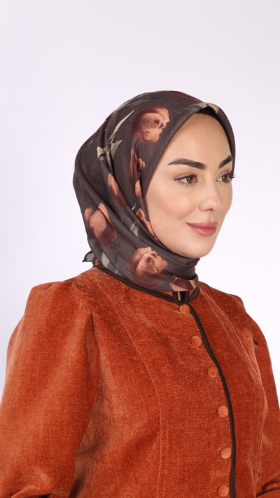 Locella Soft Pamuk Eşarp Kahve