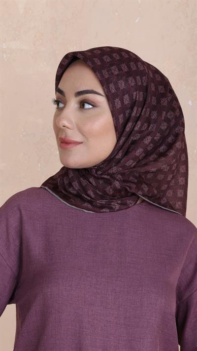 Locella Soft Pamuk Eşarp Koyu Mürdüm-9