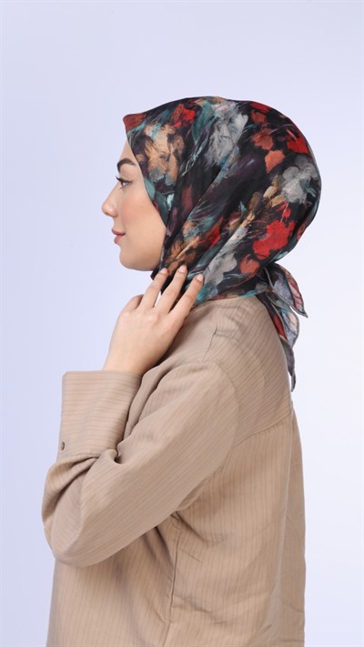 Locella Soft Pamuk Eşarp Siyah