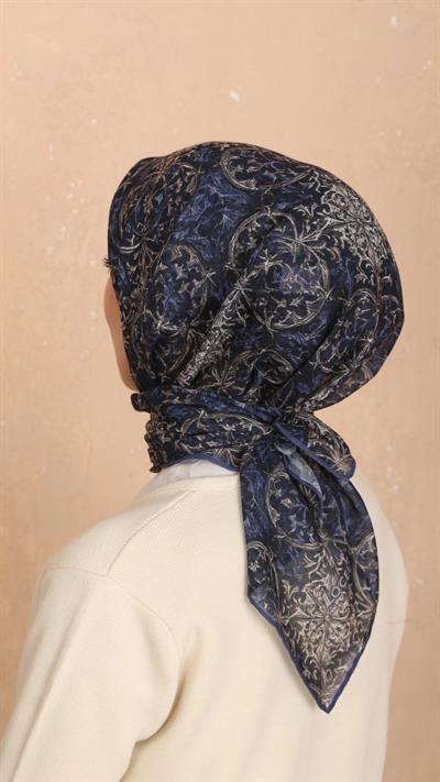 Locella Soft Pamuk Eşarp Koyu Mavi