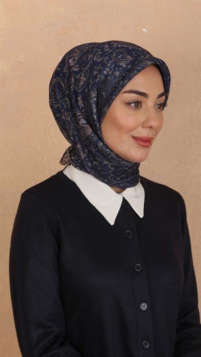 Locella Soft Pamuk Eşarp Lacivert