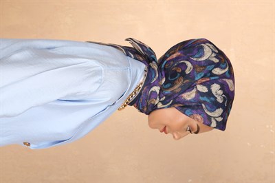 Locella Soft Pamuk Eşarp Lacivert