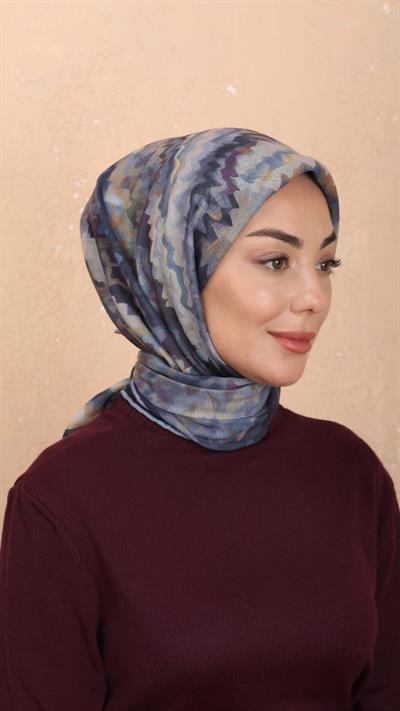 Locella Soft Pamuk Eşarp Lacivert